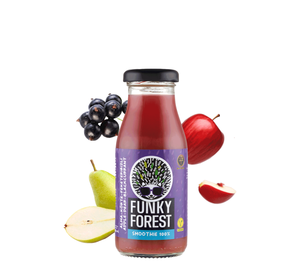 Funky Forest® 100%-os smoothie, alma-körte-feketeribizli 200 ml