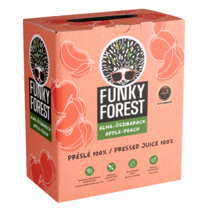 Funky Forest® 100%-os préslé, alma-őszibarack 3L Bag-in-Box