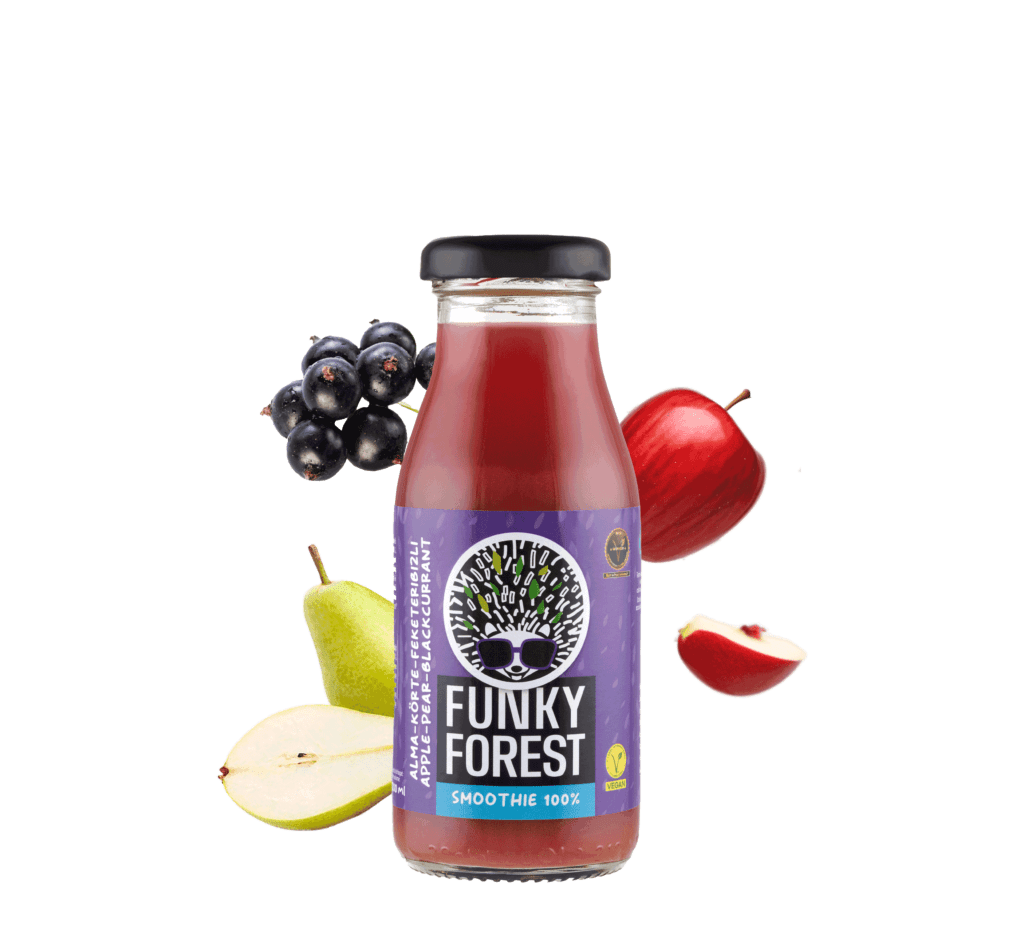 Funky Forest® 100%-os smoothie, alma-körte-feketeribizli 200 ml
