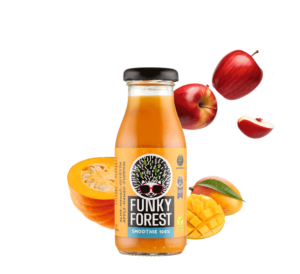 Funky Forest® 100%-os smoothie, alma-mangó-sütőtök-gyömbér 200 ml