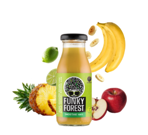 Funky Forest® 100%-os smoothie, alma–ananász–banán–lime 200 ml