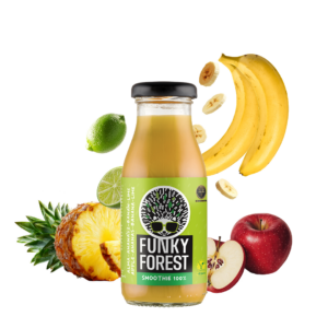 Funky Forest® 100%-os smoothie, alma–ananász–banán–lime 200 ml